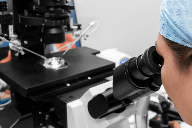 Embryologist Adding Sperm Eggs in Laboratory - NU Fertility